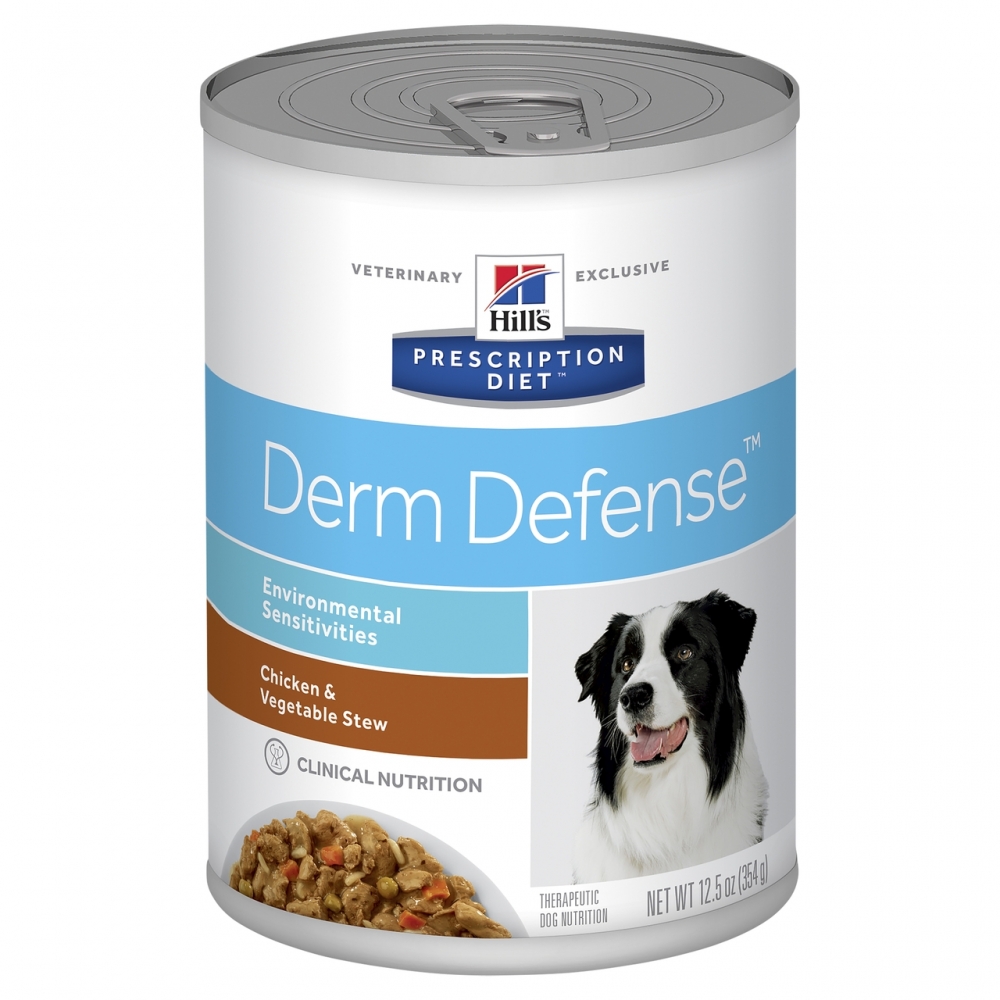 Hill's Prescription Diet™ Derm Defense™ Canine troškinys su Vištiena 354g