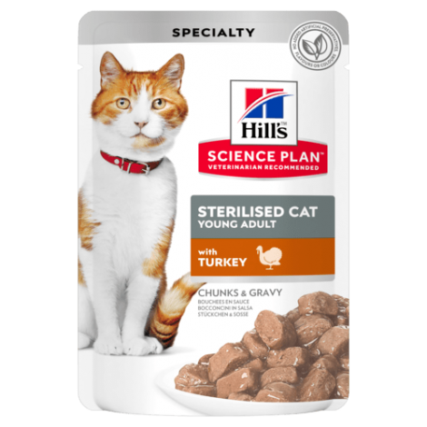 Hill's Feline Sterilised Young Cat with turkey 12x85g