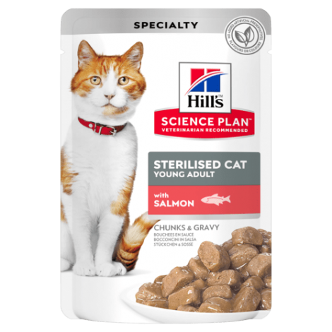 Hill's Feline Sterilised Young Cat with Salmon 12x85g