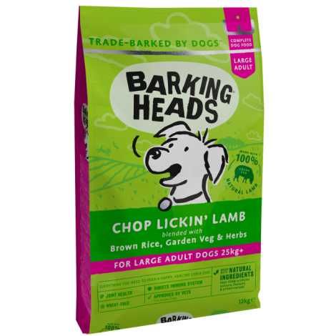 Barking Heads Large Adult Chop Lickin' su ėriena dideliems šunims 12kg