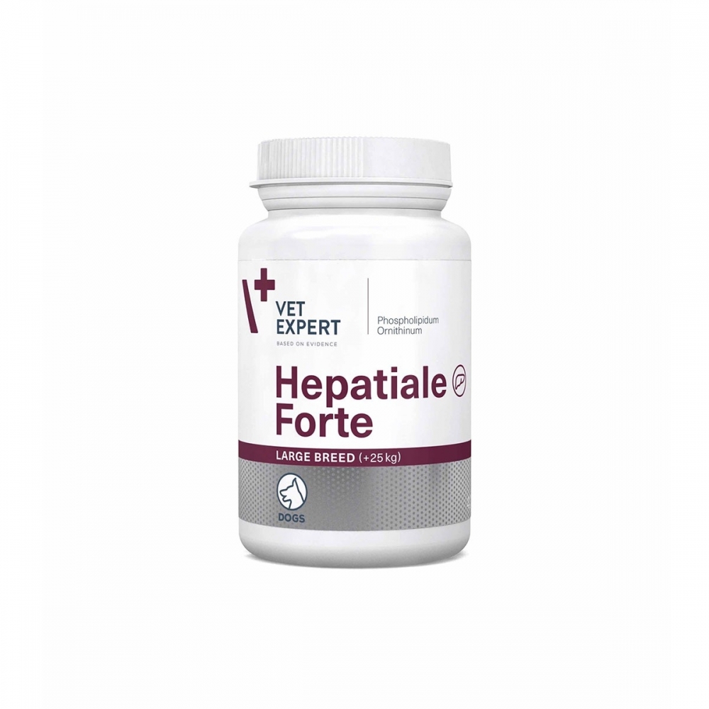 Papildai didžiųjų veislių šunims Hepatiale Forte Large Breed 550 mg – esant kepenų nepakankamumui, 40 tabl.