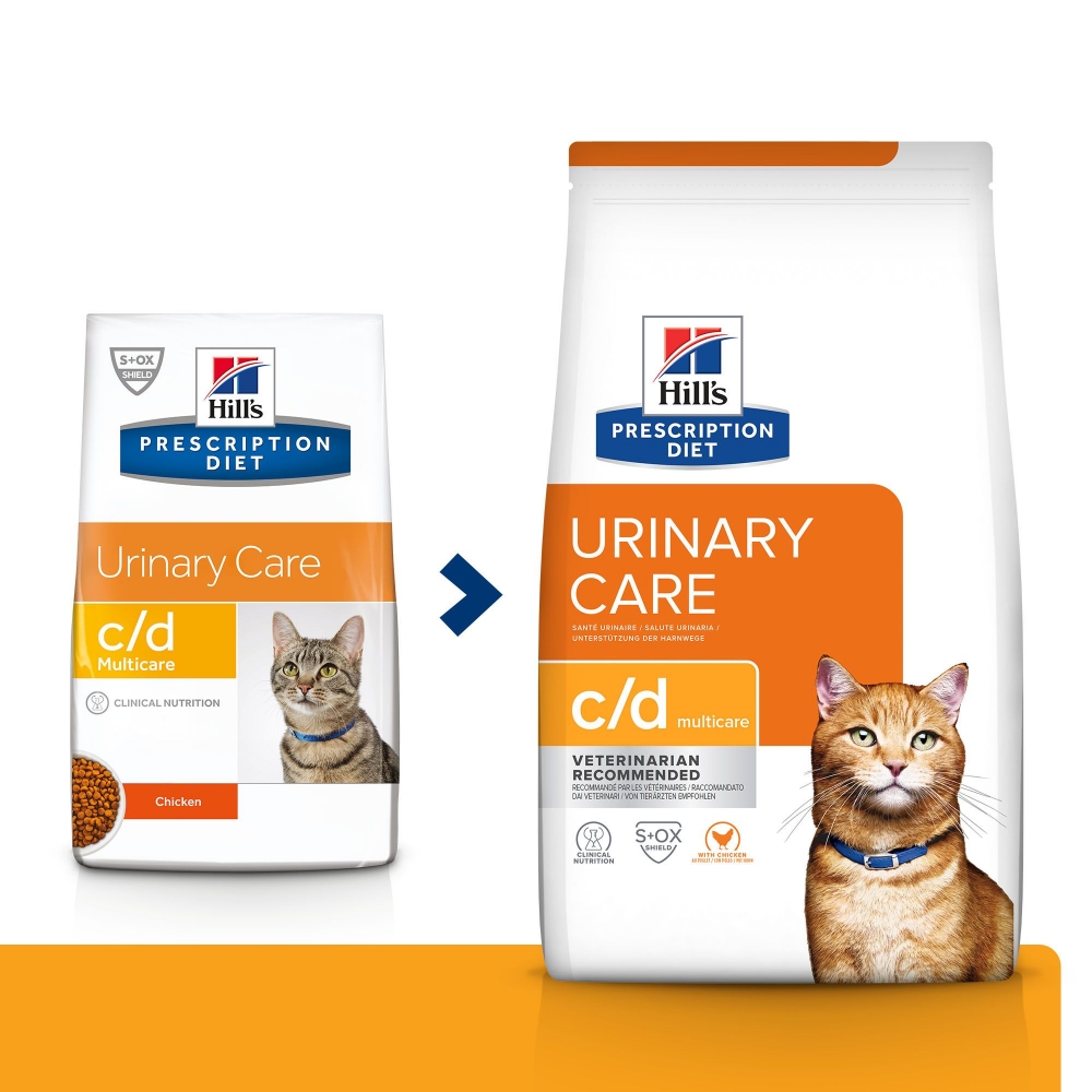 Hill's Prescription Diet c/d Feline with chicken- Akmenligės profilaktikai, sausas maistas katėms