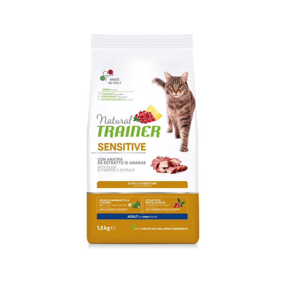 NATURAL TRAINER CAT SENSITIVE DUCK Su Antiena 1.5kg