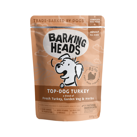 BARKING HEADS Top Dog Turkey kons. šunims su kalakutiena 300g