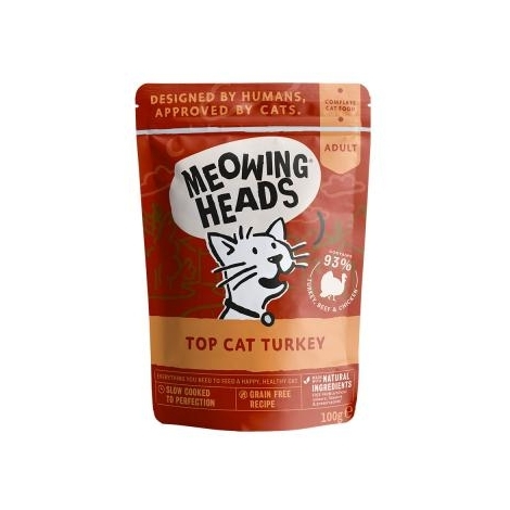 MEOWING HEADS Top Cat Turkey (kalakutiena/jautiena/vištiena) 100g