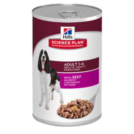 Hill's Science Plan Adult Beef konservai su jautiena šunims 370g