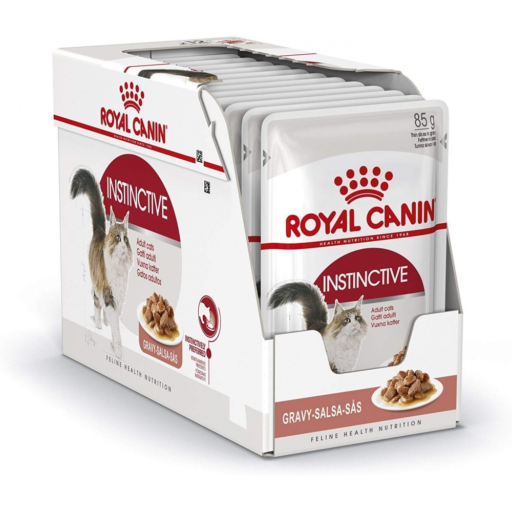 Royal Canin Adult Instinctive šlapias ėdalas (gabaliukai padaže) (85g. x 12pak.)